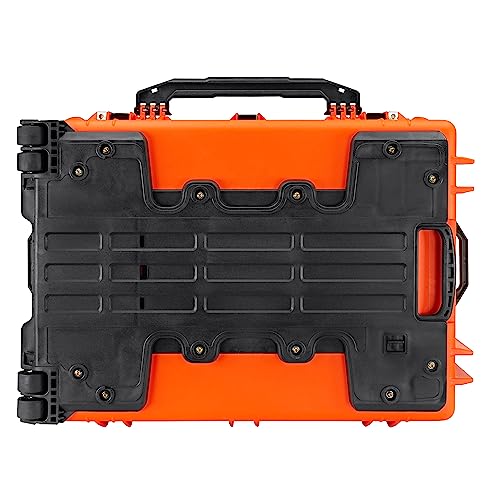 Eylar 31.5" X-Large Protective Roller Hard Case for Cameras, Drones, Tools, and AV Equipment with IP67 Waterproof, Shock Resistant, and Customizable Foam Inserts (Orange) - color: Orange