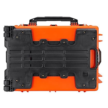 Eylar 31.5" X-Large Protective Roller Hard Case for Cameras, Drones, Tools, and AV Equipment with IP67 Waterproof, Shock Resistant, and Customizable Foam Inserts (Orange) - color: Orange