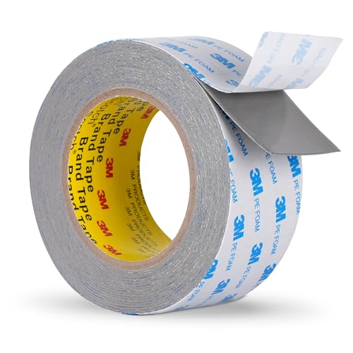 3M Double Sided Tape Heavy Duty 2'' × 20Ft - color: Grey, size: Width: 2''