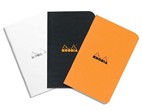 RHODIA cf119189 Stapled Notebook, A5, Classic Rule, Black - color: Black, size: A5