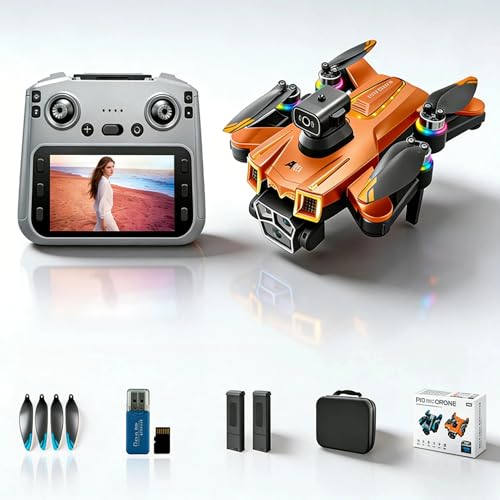 Drone with camera for kids, drones for Kids 8-12 with camera & dynamic racing LED lights, 5.6" Built-In FPV Screen, Dual Batteries, Perfect Holiday & Birthday Gift, Indoor & Outdoor Quadcopter Toy - size: H