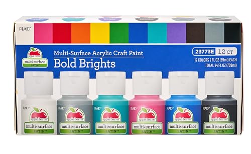 Apple Barrel Essentials Acrylic Paint Set, 12, 24 Fl Oz (Pack of 1) - size: 24 Fl Oz (Pack of 1)