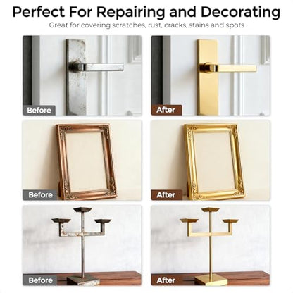 Nicpro Gold Leaf Paint - 2oz/60ml Metallic Gold Acrylic Paint - color: Gold