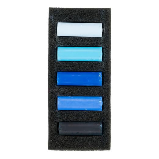 Rembrandt Soft Pastel Set, Deep Blues, 5 Count