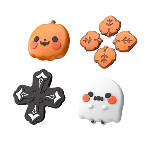 GeekShare D-Pad Button Caps Silicone Thumb Grips Set, ABXY Key Buttons Sticker Spooky Joystick Cover Caps Compatible with Switch 2, Pumpkins and Ghosts - color: Pumpkins & Ghosts