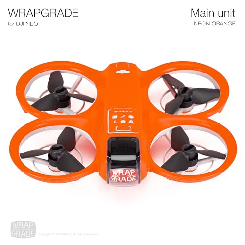 WRAPGRADE Skin Sticker Compatible with DJI NEO Full Wrap (Neon Orange) - color: Neon Orange