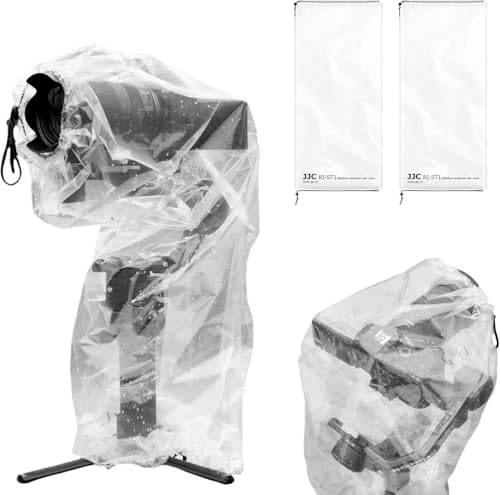 JJC 2 Pcs Camera Rain Coat for DSLR Cameras & Stabilizer,Rain & Dust Sleeve