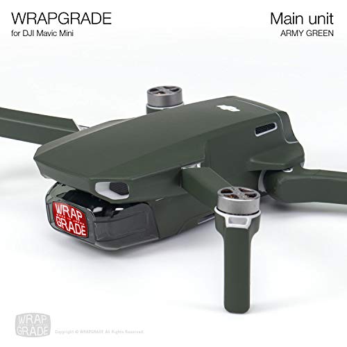 Wrapgrade Skin Compatible with DJI Mavic Mini (Army Green) - color: ARMY GREEN