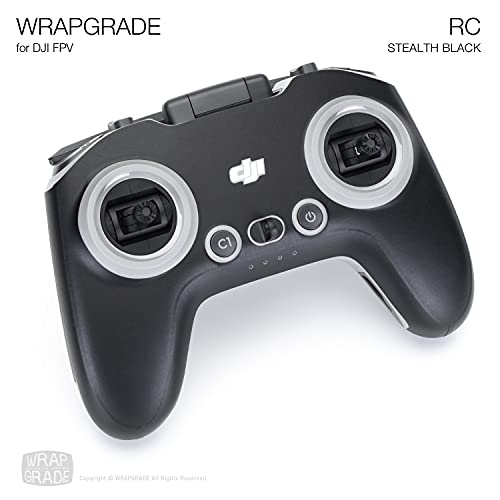 WRAPGRADE Skin Compatible with DJI FPV/DJI FPV Remote Controller 3 (Stealth Black) - color: STEALTH BLACK