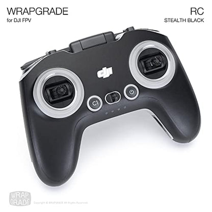WRAPGRADE Skin Compatible with DJI FPV/DJI FPV Remote Controller 3 (Stealth Black) - color: STEALTH BLACK
