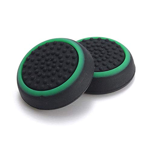 Silicone Thumb Stick Joystick Cap Analog Grip Thumbsticks Cap Cover Case for Switch NS Controller (Black-Green) - color: Black-Green