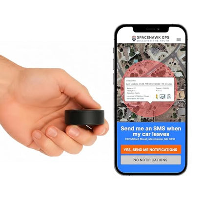 Tracker - Real-Time Mini GPS System. Hidden GPS Tracking Device for Cars, Trucks, Trailers, Assets & Fleet Vehicles. Waterproof Portable GPS Tracker with Magnet & Long Battery.
