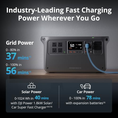 DJI Power 1000 V2 Portable Power Station, 1024Wh LFP Battery