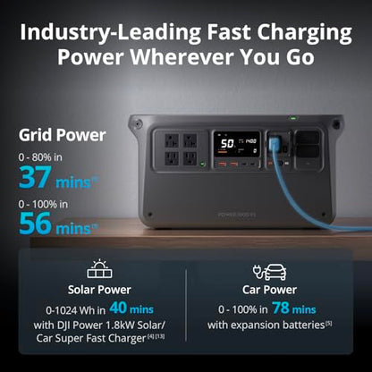 DJI Power 1000 V2 Portable Power Station, 1024Wh LFP Battery