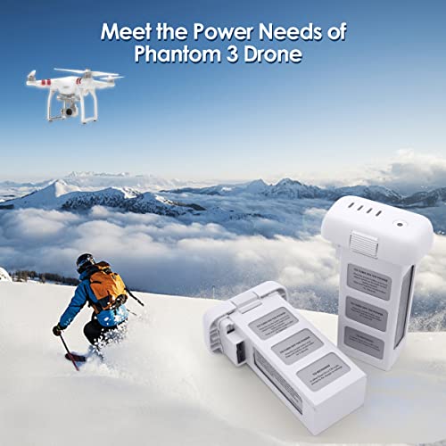 KUWATA Intelligent Flight Battery for DJI Phantom 3 Professional/Advanced/Standard/4K/SE, 4500mAh, 2-Pack, Drone Extended Battery