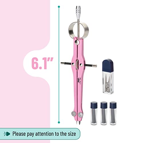 Mr. Pen- Professional Compass for Geometry, Extra Lead - color: Pink
