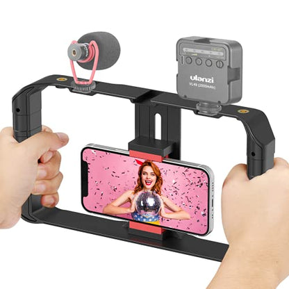 ULANZI U Rig Pro Smartphone Video Rig, Filmmaking Vlogging Case Phone Video - color: Black