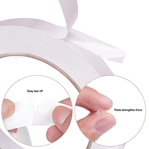 2 Rolls Double Sided Tape, 1/2 Inch x 90 Ft Two Sided Adhesive Tape - size: 1/2 inch (2 rolls)