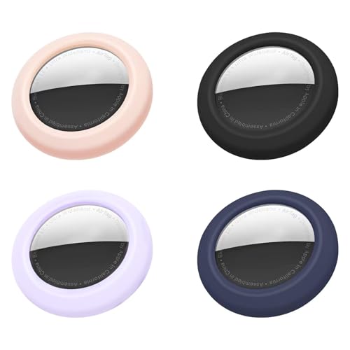 TEAMOLA Silicone AirTag Sticker Holder - Adhesive AirTag Case, Colorful - color: Colorful