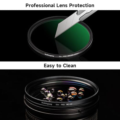 Walking Way 72MM MC UV Lens Protection Filter/Slim UV Lens Filter/HD Optical Glass Aluminum Alloy Made 28 Layer Nano-Coatings Camera Ultraviolet Filter/Water Repellent/Scratch Resistant - size: 72MM