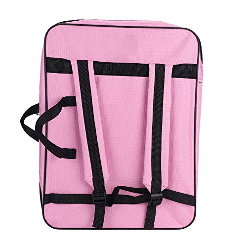 A3 Art Portfolio Carry Case Bag Drawboard Storage Portable Shoulder Tote - color: Pink