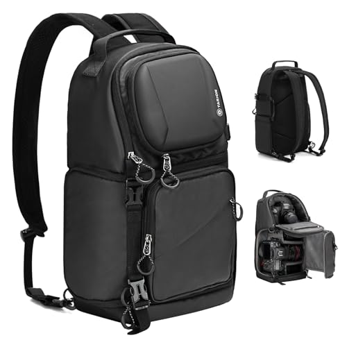 TARION 2-in-1 Camera Backpack & Shoulder Sling Bag Compact 9L Black TR-S - color: 2-in-1 Sling/Backpack Black, size: Large