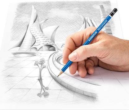 STAEDTLER Mars Lumograph 2B Graphite Art Drawing Pencil, 6 Pencils - size: 6 Count (Pack of 2)
