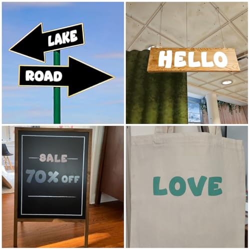 1 Inch Letter Stencils for Painting - 42 Pack Alphabet Letter and Number Stencil Templates with Signs for Painting, Reusable Letters and Numbers Stencils for Chalkboard Wood Signs & Wall Art - size: 1 Inch
