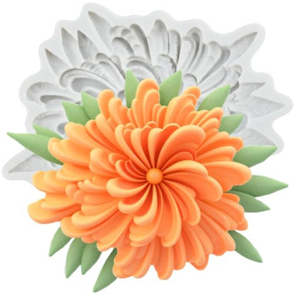 Flower Polymer Clay Mold Chrysanthemum Flower Silicone Molds - color: Style D