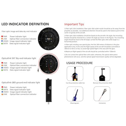5km FPV Optic Fiber Cable with Build-In Sky End Optical Fiber Cable Image Data Module Transimission, Wired Signal Transmitter Optical Receiver Link Ground End Station for FPV Drone Accessories (5km) - size: 5km