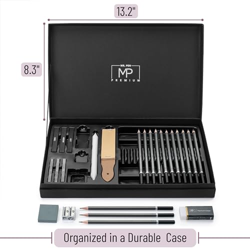 Mr. Pen- Drawing Sketching Pencil Set, 25 pcs, Graphite Pencils (10B-6H) - size: 25 Count