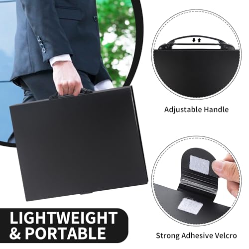 JJRING 16x22 Art Portfolio Binder with Handle Black - color: Black