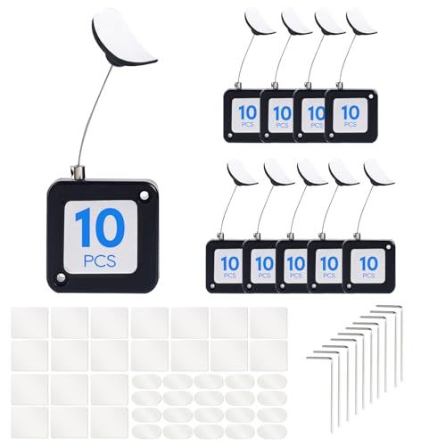 Retractable Remote Control Tether Lock: 6.5 ft Upgraded Pulling Force Security Lanyard Lock with Adjustable Cable Leash Length Clasp for TV Remote Control, Gaming Controller, Tablets Showroom (10 PCS) - style: 10 PCS