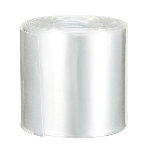 uxcell Battery Wrap PVC Heat Shrink Tubing 50mm Flat Width 5M Long Clear - color: Clear, size: 50mm