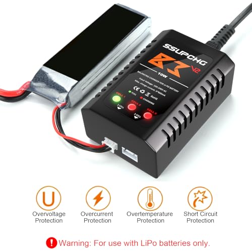 LiPo Battery Charger, Balance Charger for 2S 3S XHR Plug Battery