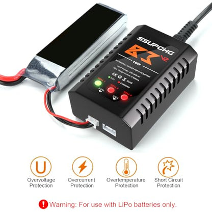 LiPo Battery Charger, Balance Charger for 2S 3S XHR Plug Battery