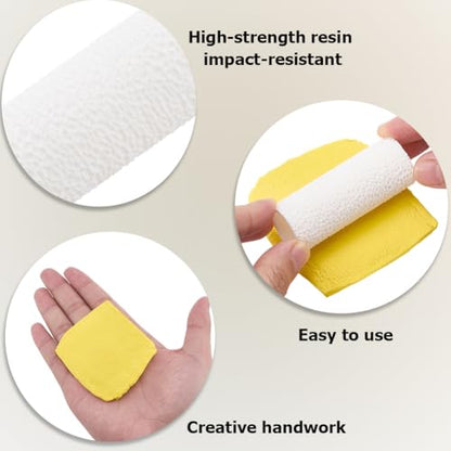 CRASPIRE Polymer Clay Texture Roller Plastic White Embossing Pottery Texture Rollers for Earrings Jewelry Making Clay Modeling Shaping DIY Craft Ceramics Pottery Tool - color: White