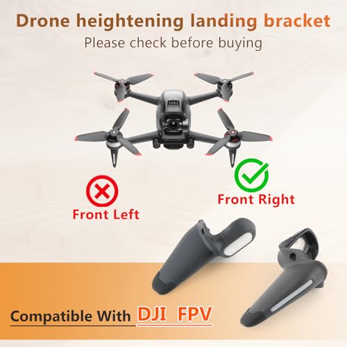 for DJI FPV Landing Gear Drone Accessories for DJI FPV Combo Bracket Landing Legs Right Protector Rear Bracket Accessories with Repair Tool（Right Front）