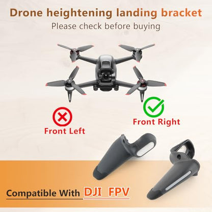for DJI FPV Landing Gear Drone Accessories for DJI FPV Combo Bracket Landing Legs Right Protector Rear Bracket Accessories with Repair Tool（Right Front）
