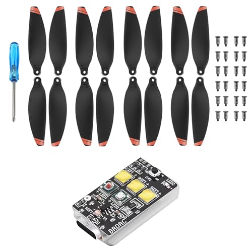 x xotic tech Mini Propellers Replacement Drone Strobe Light Weight Super Bright LEDs Compatible with Mini 2 SE/Mini SE/Mini 2/Mini 4k, Low-Noise 4726 Blades Props Night Flying LED Lamp(17PCS)