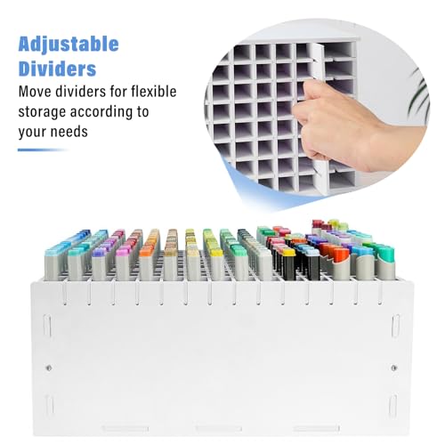 Marker Organizer,180 Slots Marker Holder Organizer with Removable Divider - size: 180 slots