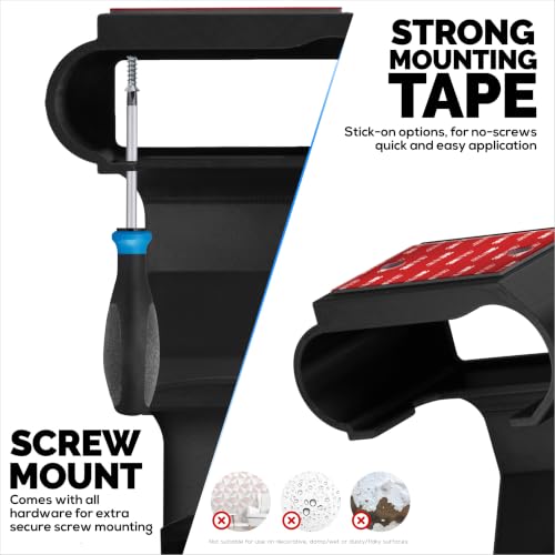 BRAINWAVZ Under Mount Game Controller & Headset Hanger for SteelSeries Arctis Nova Pro Wireless, Nova Elite & Pro Omni + Base Station Dock - Easy Install with Screws or VHB Tape - color: UM03
