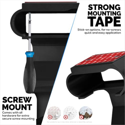 BRAINWAVZ Under Mount Game Controller & Headset Hanger for SteelSeries Arctis Nova Pro Wireless, Nova Elite & Pro Omni + Base Station Dock - Easy Install with Screws or VHB Tape - color: UM03