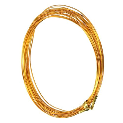 uxcell 1 Rolls 24 Gauge Flat Aluminum Wire, 16.40 ft Soft Craft Wire for Flower Bonsai Crafts Carving DIY Bezel Sculpting Gem Metal Wrap, Gold Tone - color: Gold Tone, size: 24 Gauge 1mm