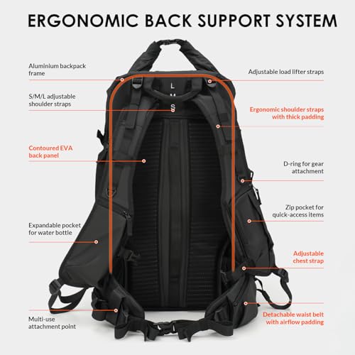 TARION Extra Large Camera Backpack 35L Expandable Rolltop XProber Black - style: Xprober Backpack