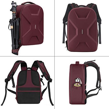 MOSISO Camera Backpack, DSLR/SLR/Mirrorless Photography Camera Bag - color: Wine Red