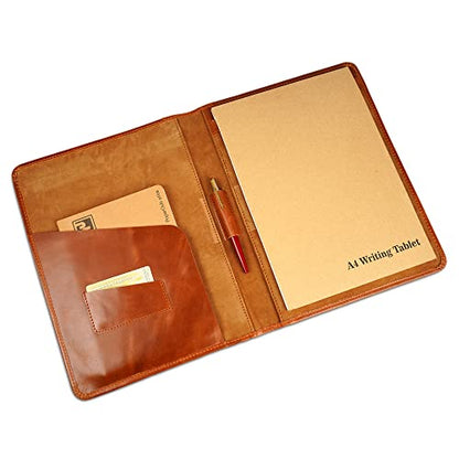 Buffalo Leather Legal Pad Portfolio Organizer Cognac Brown - color: Cognac Brown
