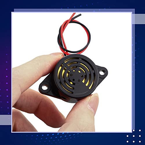 Geiserailie DC 3-24V 95 dB Electronic Buzzer Active Piezo Buzzer Alarm Sounder Continuous Sound Beep, Black(36 Pcs)