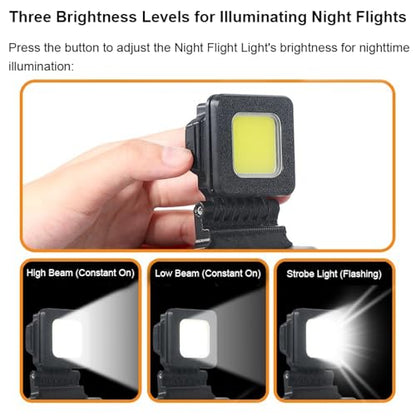 LED Navigation Light & Gimbal Guard for DJI AIR 3S Drone, 2-in-1 Anti-Collision Bumper Protective Cover with 3 Lighting Modes for Night Flying