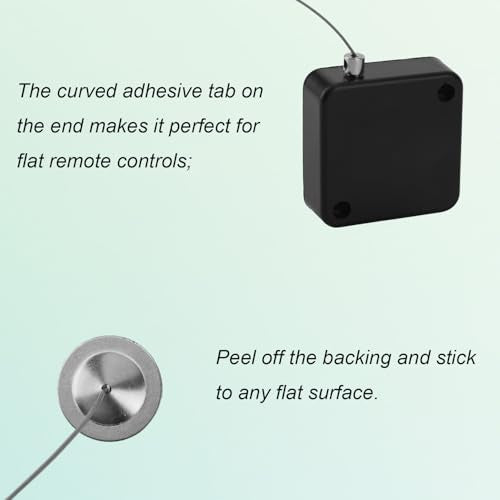 2pcs 6.5Ft Retractable Remote Lanyard Control Tether Cable Lock, Adjustable Anti-Lost TV Leash Cord Wire Finder for Gaming Controllers Tablets Showroom & Home Use